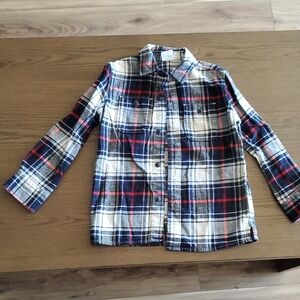 GAP Plaid Long Sleeve Shirt - Red, Blue, White